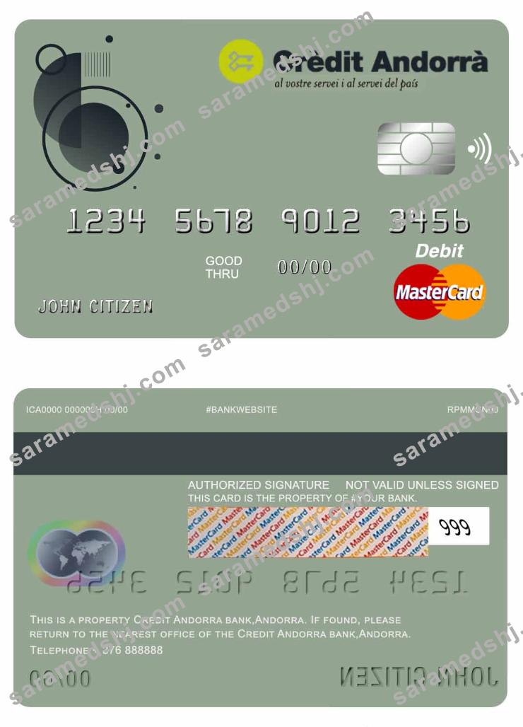 Andorra Credit Andorra bank master card